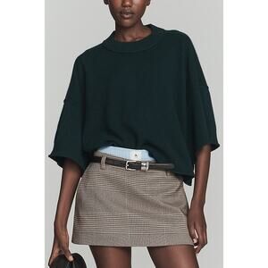 Anthropologie Goldie Crew-Neck Cashmere Sweater, EUC, Size LP, Green